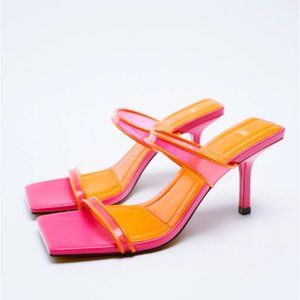 NWT Vinyl Strappy Sandals
